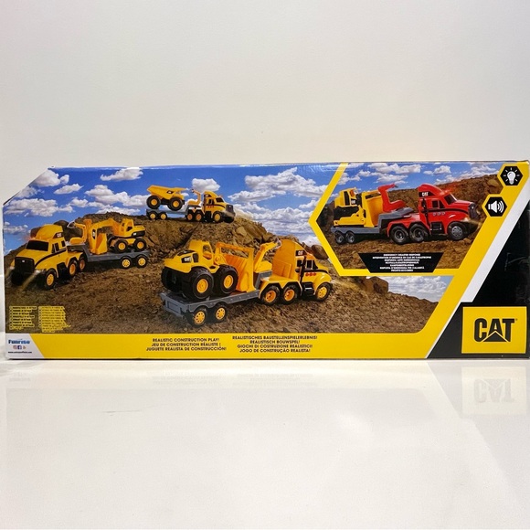 NEW CAT Heavy Movers Flatbed w/ Excavator Toy Vehicle Set (Toys R Us Exclusive) - Picture 2 of 4